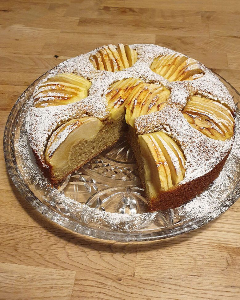 Das beste Kuchen Rezept für versunkenen Apfelkuchen