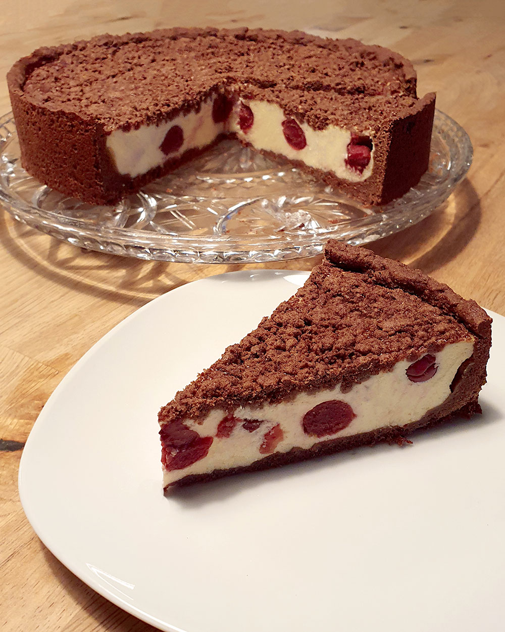 Cheesecake Rezept für Schoko-Kirsch-Käsekuchen