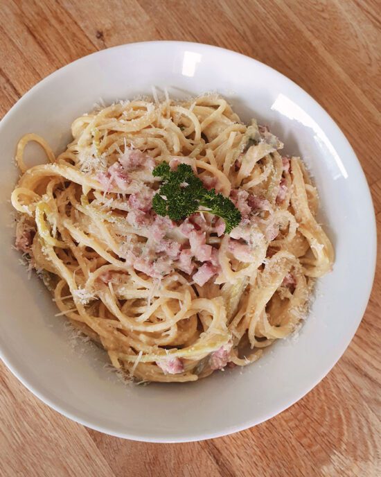Das beste Spaghetti alla Carbonara Rezept mit Sahne