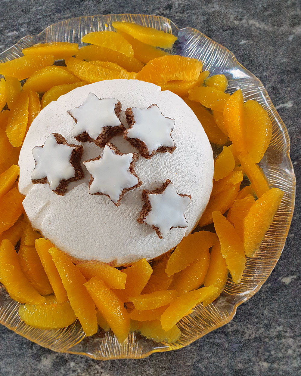 Ein einfaches Rezept für ein Weichnachtsdessert: Orangen Joghurtbombe