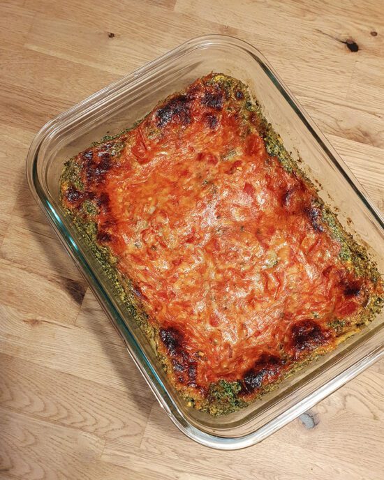 Einfaches Rezept für eine Spinat Lasagne mit Ricotta und Tomaten