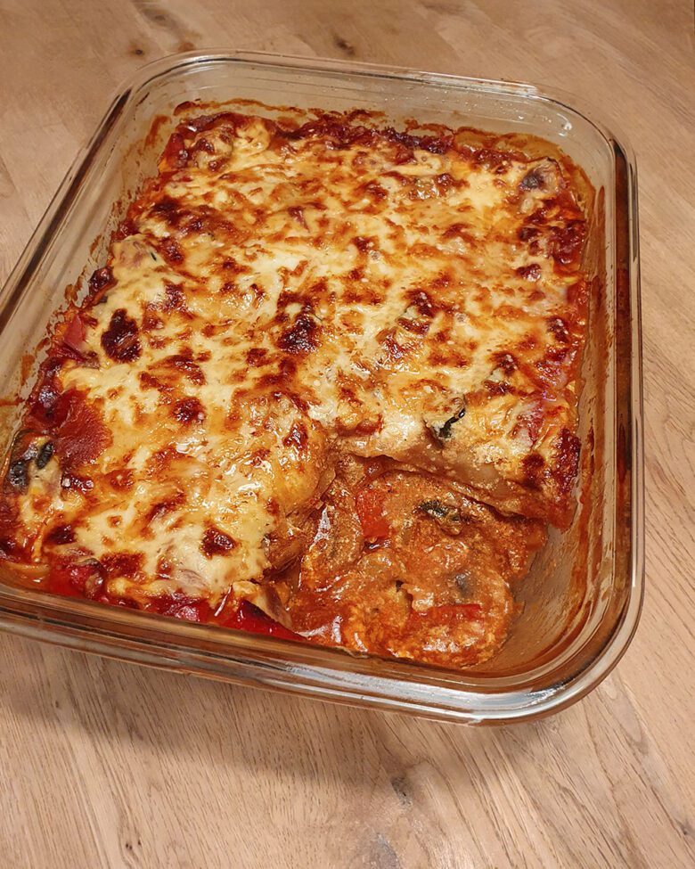 Saftige Lasagne alle verdure mit mediterranem Gemüse